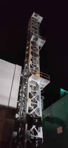 A towering metal structure